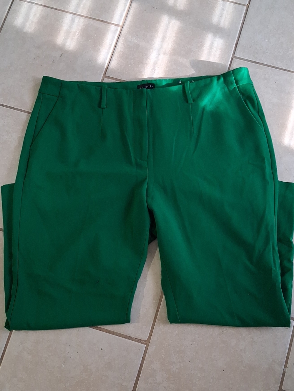 Talbots Emerald Green Cropped Ankle Pants